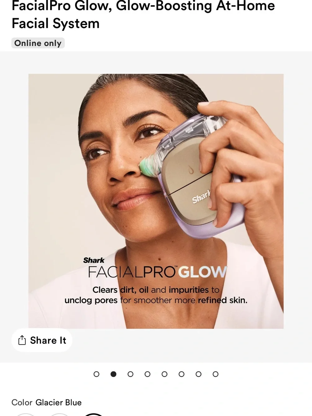 Shark FacialPro Glow Skincare Device - Silver/Gray NWT - Picture 5 of 10